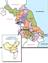 Map of Administrative Regions of Jiangsu Province